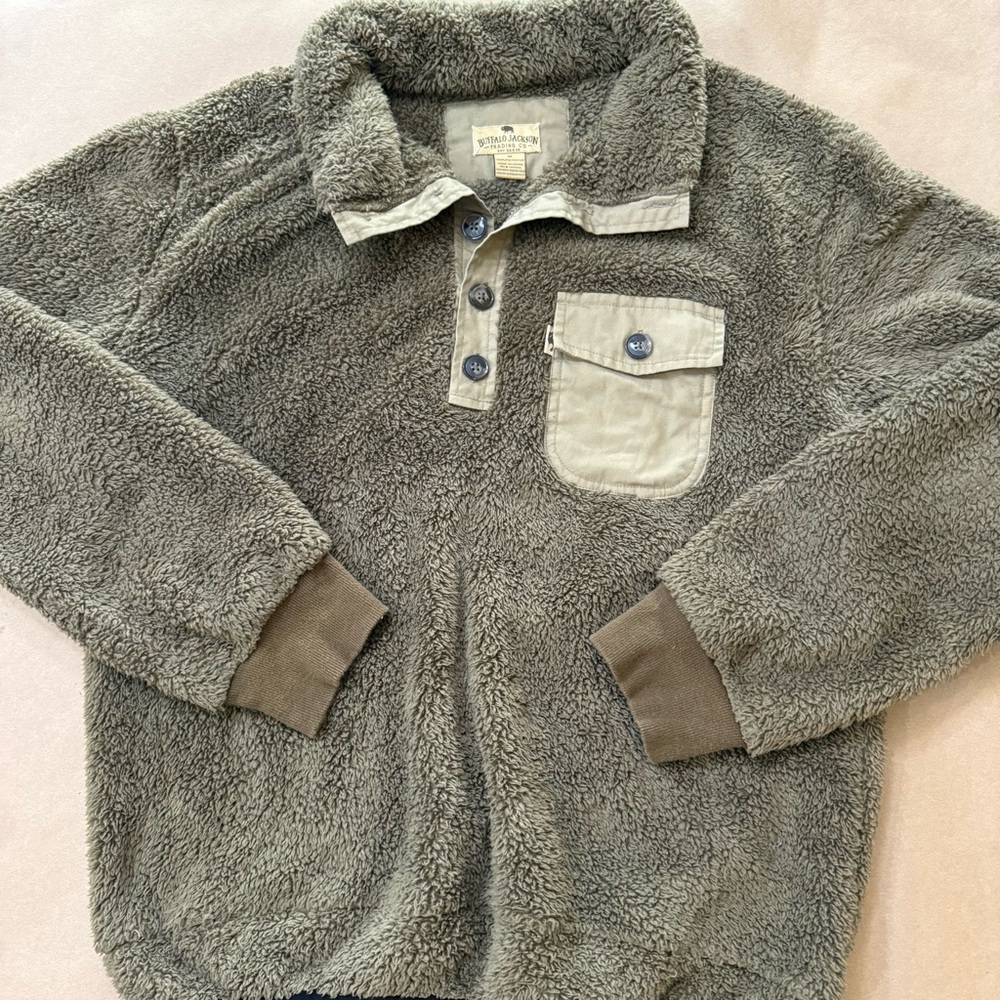 Buffalo Jackson Brown Fleece Jacket Size Medium